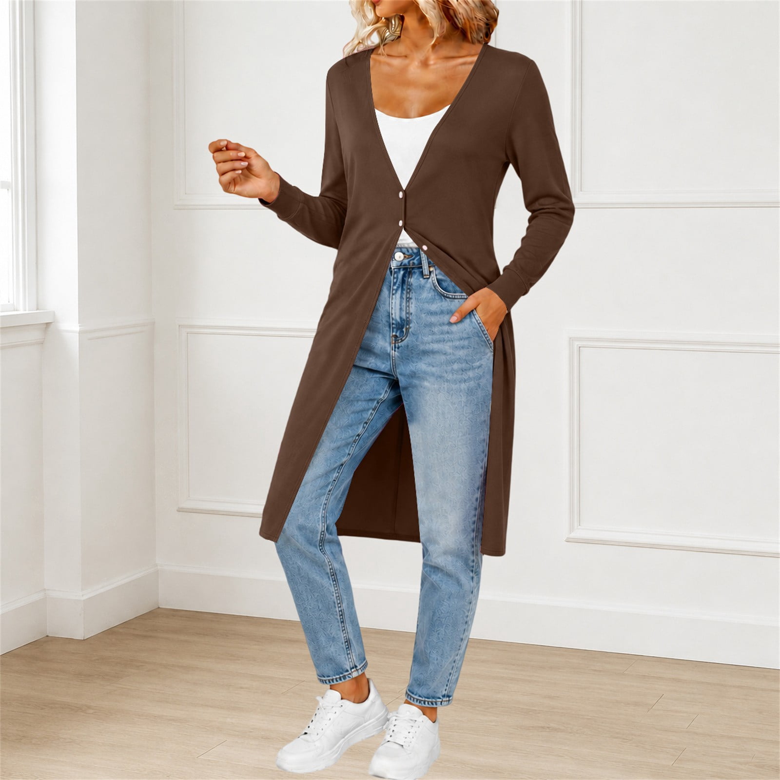 Spring Color Buttons For Crafts YVNAURA Women Cardigan Sweaters Long Open Knit V Neck Button Front ...