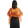 thumbnail image 1 of YVNAURA Women Evening Dress Wedding Shawl Elegant Color Party Shawl Scarf Wrap Lightweight Chiffon Satin Soft Fringe Wrap for Bridal Bridesmaid Cocktail Dinner Date Gift, V,One Size, 1 of 1