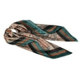 thumbnail image 1 of YVNAURA Women Square Silk Scarf in Color Cotton Walnut Flower Print Botanical Lightweight Soft Neck Scarf Head Wrap Hair Bandana for Daily Travel Spring Summer Gift, Green,One Size, 1 of 6