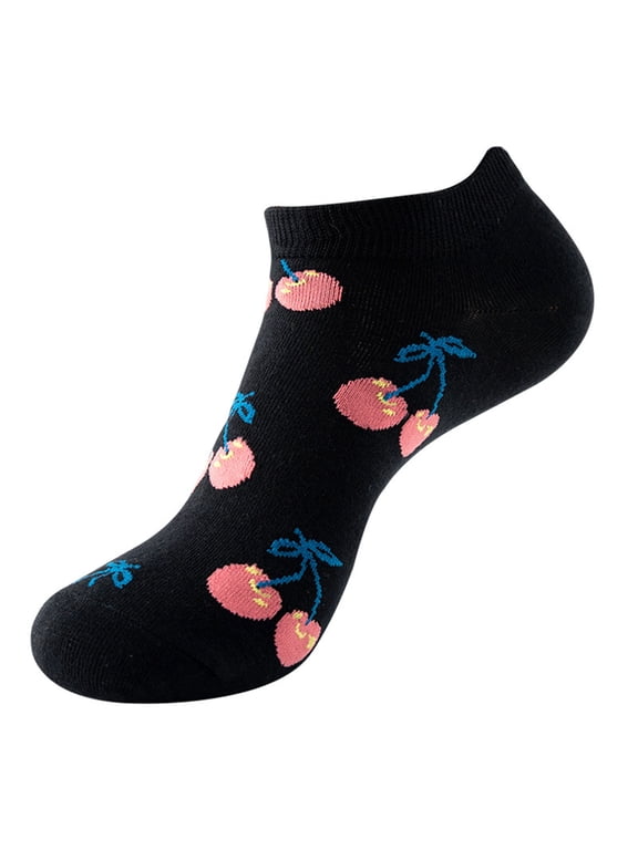 Women's 2 Pairs Novelty 3D Print Cotton Low Cut Ankle Socks Funny Cute Colorful Pattern Design Liner Socks for Daily Casual Wear Gift, F,One Size
