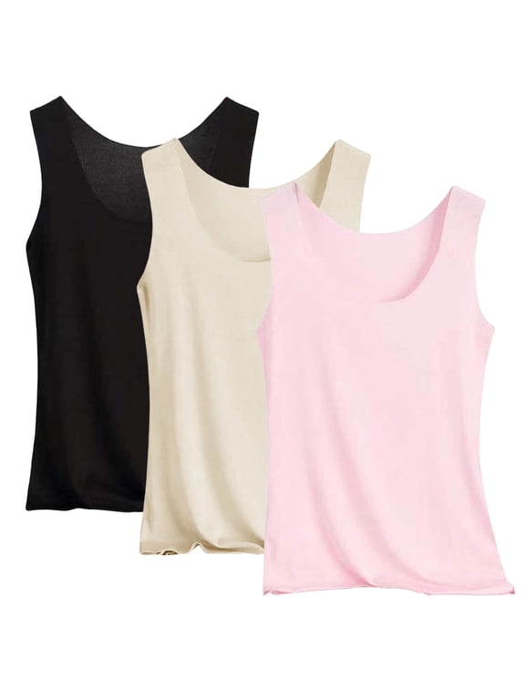 Women's 3 Pack Halter Neck Ice Vest Under $15 Sleeveless Base Shirt Back Y-Strap Asymmetric Front Cutout Reversible Cooling Summer Undershirt 2026