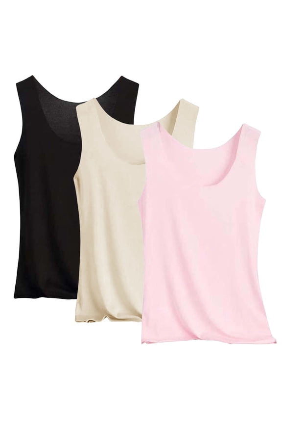 Women's 3 Pack Halter Neck Ice Vest Under $15 Sleeveless Base Shirt Back Y-Strap Asymmetric Front Cutout Reversible Cooling Summer Undershirt 2026