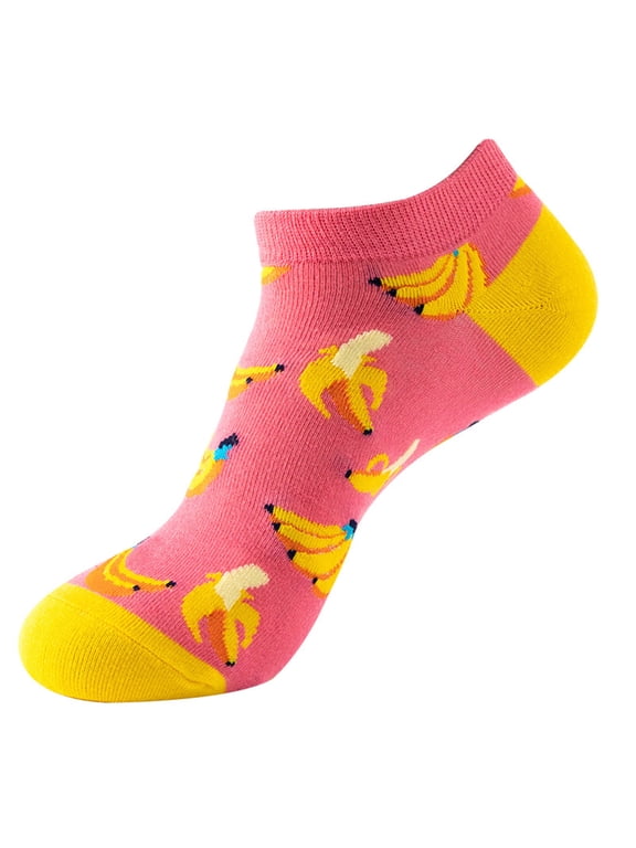 Women's 3D Digital Print Novelty Low Cut Socks 2 Pairs Cute Colorful Cartoon Pattern Ankle Socks Cotton Liner Socks Funny Gift for Women Girls, D,One Size