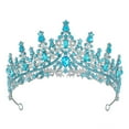 thumbnail image 1 of YVNAURA Women‘s Elegant Rhinestone Crown Headband Crystal Princess Tiara with Comb Birthday Queen Headpiece Wedding Prom Pageant Party Hair Accessory Gold One Size, White,One Size, 1 of 2