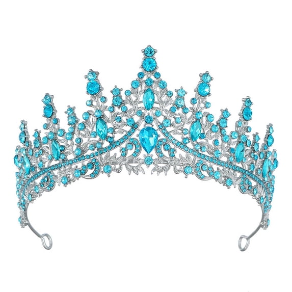 YVNAURA Women‘s Elegant Rhinestone Crown Headband Crystal Princess Tiara with Comb Birthday Queen Headpiece Wedding Prom Pageant Party Hair Accessory Gold One Size, White,One Size