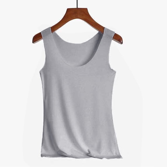 YVNAURA Women's Loose Fit Tank Tops Under $15 Sleeveless Scoop Neck Summer Casual Tops Flowy Breathable Basic Shirts for Beach Vacation
