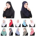 thumbnail image 1 of YVNAURA Women's Ninja Hijab Cap Full Cover Inner Underscarf with Full Neck Coverage Stretch Breathable Modal Muslim Head Scarf Cap Bonnet for Daily Wear One Size, Black,One Size, 1 of 7