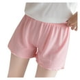 thumbnail image 1 of YVNAURA Women's Plus Size Ice Silk Safety Shorts with Pockets, 2026 Summer Elastic High Waisted Pull On Casual Lounge Shorts for Women, Loose Fit Breathable Home Sleep Pants,Pink,L, 1 of 5