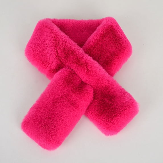 YVNAURA Women’s Plush Winter Scarf Extra Thick Long Warm Fleece Scarf Super Soft Cozy Lightweight Oversized Wrap Shawl for Cold Weather Daily Wear Travel Gift for Her, Hot Pink,One Size