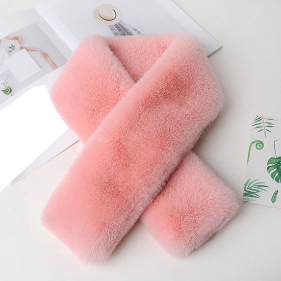 YVNAURA Women’s Warm Thick Plush Scarf Extra Long Fleece Winter Wrap Shawl Super Soft Cozy Lightweight Oversized Scarf for Cold Weather Daily Wear Travel Gift for Women, Pink,One Size