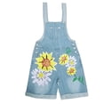 thumbnail image 1 of YVNAURA Womens Floral Embroidered Denim Shorts High Waisted Stretchy Jean Shorts with Pockets Baggy Loose Fit Summer Beach Vacation Casual Outfits Bermuda 2026, Sky Blue,S, 1 of 3