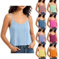 thumbnail image 1 of YVNAURA Womens Loose Fit Tank Top Spaghetti Strap Crew Neck Sleeveless Casual Basic Blouse 2026 Lightweight Flowly Summer Vacation Beach Outfit Shirt, Light Blue,L, 1 of 4