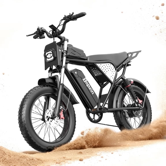 YVY Peak 1500W Electric Bike for Adults, 48V 20Ah Max 80Miles Electric Bicycle,20" Fat Tire Hyraulic Disc Brakes Mountain Bike