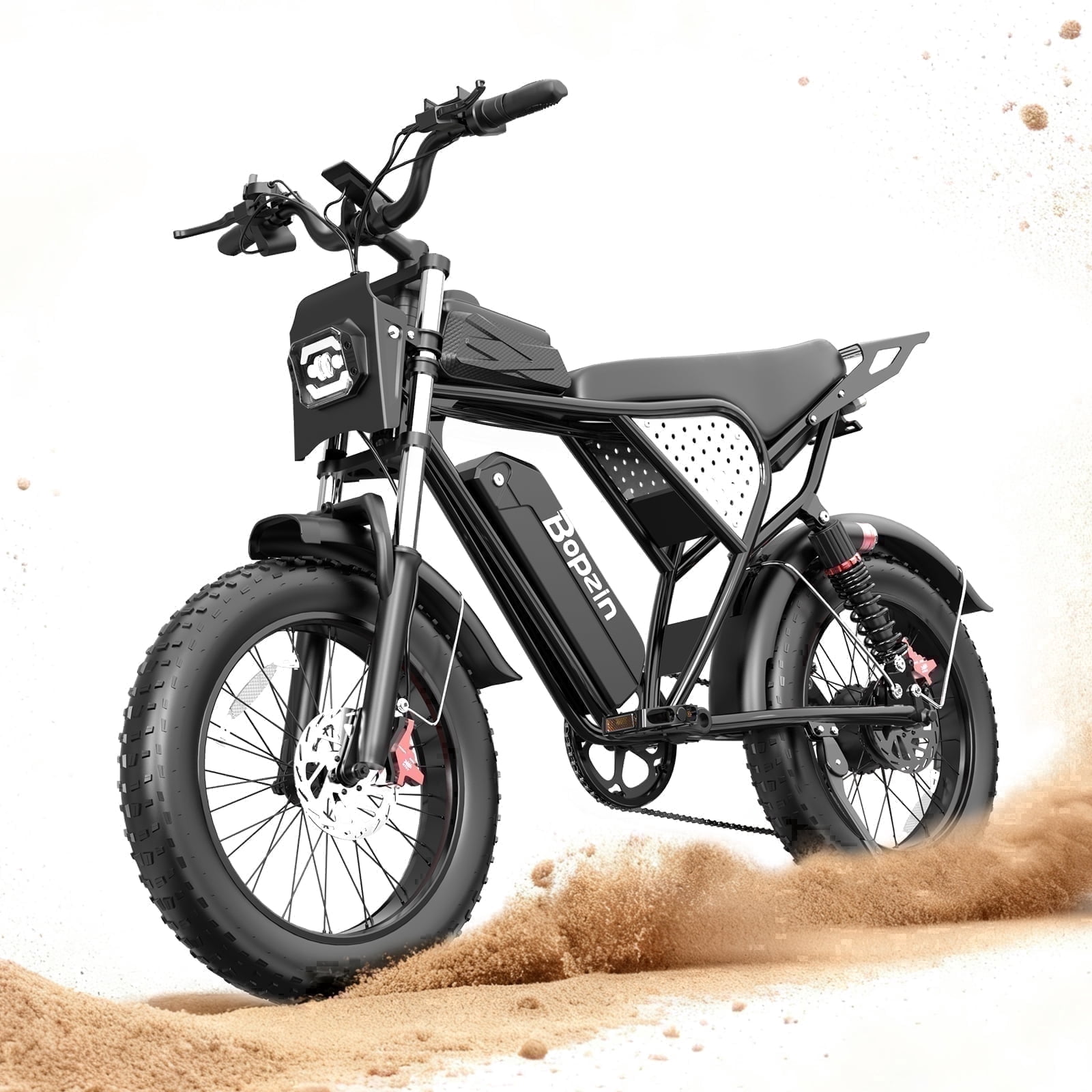 YVY Peak 1500W Electric Bike for Adults, 28mph 48V 20Ah Max 80Miles Electric Bicycle,20" Fat Tire Mountain Bike UL2849