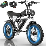 1500W Electric Bike for Adults,33MPH 20'' Fat Tire Electric Motorcycle,48V 20AH Removable Battery, 30-60 Miles Mountain Bike UL2849