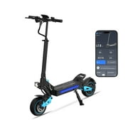 YVY Z1PRO Electric Scooter for Adults, 800W Dual Motor 34mph & 40Miles Range, 10’’Solid Off-road Tires,Folding 3 Speed E-Scooter