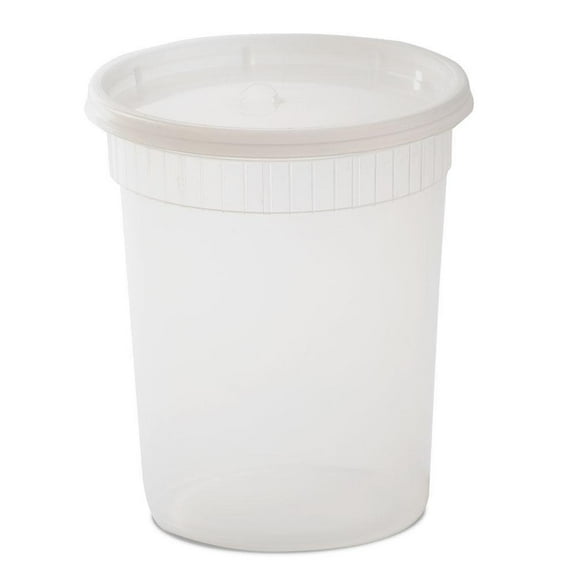 YW Plastic Soup/Food Container with Lids, 32 oz, 240 Piece
