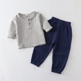 thumbnail image 1 of YWDJ 2 Piece Girls Boys Sets Kids 2 Piece 9M-5T Long Sleeve T Shirts Patriotic Outfits Fashion Clothes Gray 3 T, 1 of 8