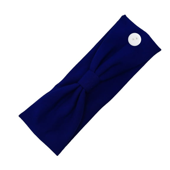 YWDJ 2022 Knotted Hair Band Ladies Anti-stroke Headband Button Hair Band Blue