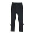 thumbnail image 1 of YWDJ 3-12 Years Girls Leggings Fall Winter Side Lace Bow Leggings Cropped Trousers Black 7-8 Years, 1 of 2