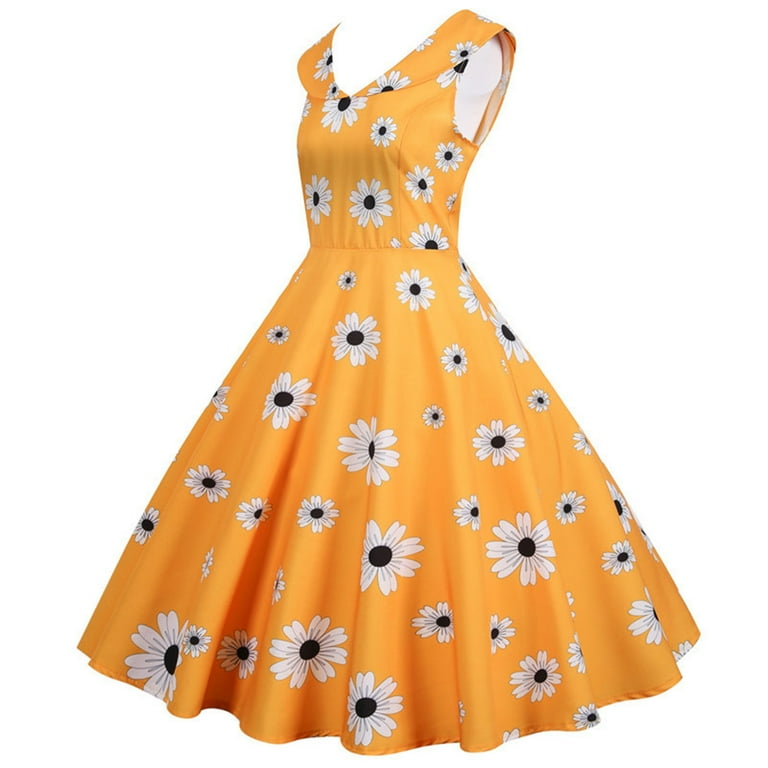80s yellow dress online