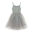 thumbnail image 1 of YWDJ 9Months-8Years Girl Dresses Toddler Kids Fashion Cute Solid Color Suspenders Mesh Princess Dress Gray Months, 1 of 9