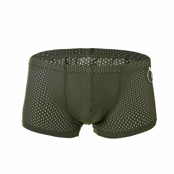 YWDJ Boxer Briefs for Women Breathable Breathable Lightweight No Show Ring Panties Sexy Fashion Breathable Nylon Mesh Thong Cool and Comfortable B Oxers Green 2XL