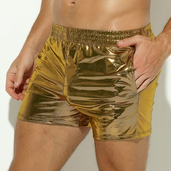 YWDJ Boxer Briefs for Women Breathable Lightweight No Show Mens Color Briefs Fashion Underwear Personalized Mid-waist Hoop Panties Buttock Covering Briefs Gold S