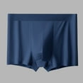 thumbnail image 1 of YWDJ Boxer Briefs for Women Breathable Plus Size Cotton Breathable Lightweight No Show Mid-waist Breathable Crotch Mens Shorts Trendy Milk Silk Comfort Shorts Dark Blue 2XL, 1 of 5