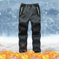 thumbnail image 1 of YWDJ Boys Girls Fashion Plush Solid Color Keep Warm Windproof Water Proof Outdoor Hiking Ski Pants Dark Gray 15T, 1 of 4