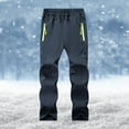 thumbnail image 1 of YWDJ Boys Girls Fashion Plush Solid Color Keep Warm Windproof Water Proof Outdoor Hiking Ski Pants Navy 7T, 1 of 9