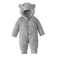 thumbnail image 1 of YWDJ Boys Girls Outfit Set Newborn Fleece Snowsuit Bunting Cartoon Hooded Romper Jumpsuit Outfits For Gray 3-6 Months, 1 of 9