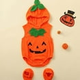 thumbnail image 1 of YWDJ Boys Pajamas Baby Toddler Baby Boys Girls Romper Embroidery Halloween Baby Sleevedless Jumpsuit + Indoor Shoes Orange 80, 1 of 7