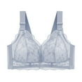 thumbnail image 1 of YWDJ Bras for Women Full Coverage No Wire Plus Size Push up No Underwire Comfort Straps Support Lace Bralette Breathable Soft Bra for All Shapes Sagging Breasts Blue 44, 1 of 2
