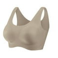 thumbnail image 1 of YWDJ Bras for Women Full Coverage Wireless Pull on Push up No Underwire Comfort Straps Support Seamless Bralette Breathable Soft Bra for All Shapes Sagging Breasts Khaki M, 1 of 3