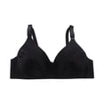 thumbnail image 1 of YWDJ Bras for Women Half Cup Comfortable Bras No Underwire Bras Adjustable Straps Full Coverage Push up Wrap Sleep Bras Padded Comfort Bras Comfy Bras Black L, 1 of 2
