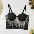 thumbnail image 1 of YWDJ Bras for Women Half Cup Lounge Bras No Wire Comfortable Bras Spaghetti Straps Full Coverage Push up Wrap Bras Padded Comfort Bras Solid Sleep Bras Black S, 1 of 6