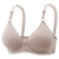 thumbnail image 1 of YWDJ Bras for Women Plus Size Bras Wirefree Sleep Bras Adjustable Straps Full Coverage Push up Hollow Comfy Bras Padded Comfy Bras Wrap Solid Lounge Bras Gray XL, 1 of 2