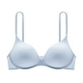 thumbnail image 1 of YWDJ Bras for Women Plus Size Comfy Bras Size Small No Wires Lounge Bras Adjustable Straps Half Cup Push up Wrap Comfortable Bras Padded Lace Bras Solid Bras Blue L, 1 of 2