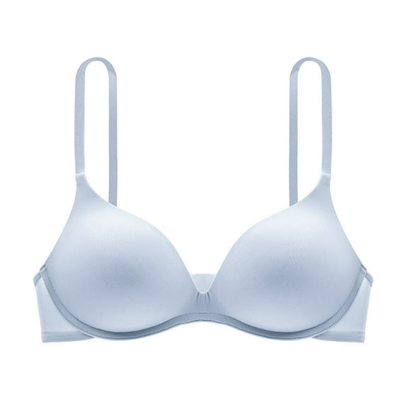YWDJ Bras for Women Plus Size Comfy Bras Size Small No Wires Lounge Bras Adjustable Straps Half Cup Push up Wrap Comfortable Bras Padded Lace Bras Solid Bras Blue L