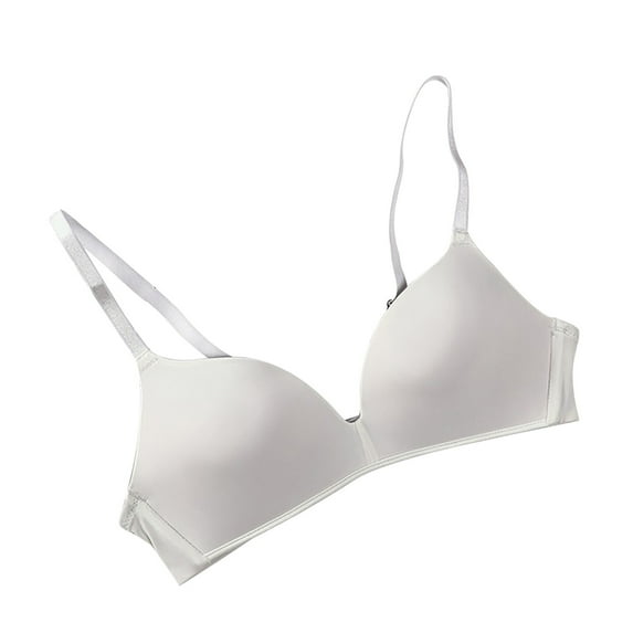 YWDJ Bras for Women Plus Size Comfy Bras Wirefree Lounge Bras Adjustable Straps Half Cup Push up Seamless Comfortable Bras Padded Comfortable Bras Wrap Bras Gray XL