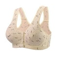 thumbnail image 1 of YWDJ Bras for Women Plus Size Cotton Front Closure Push up Full Coverage Comfort Straps Support Bralette Breathable Soft Bra for All Shapes Sagging Breasts Yellow M, 1 of 6