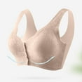 thumbnail image 1 of YWDJ Bras for Women Plus Size Front Closure Comfy Bras No Wires Lounge Bras Wide Strap Full Coverage Push up Wrap Comfortable Bras Padded Plus Size Comfortable Bras Solid Bras Beige 2XL, 1 of 7