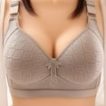 thumbnail image 1 of YWDJ Bras for Women Plus Size Lounge Bras No Wire Comfortable Bras Adjustable Straps Half Cup Push up Wrap Bras Padded Plus Size Comfortable Bras Sleep Bras Gray M, 1 of 5