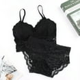 thumbnail image 1 of YWDJ Bras for Women Plus Size Pullover Lounge Bras Wireless Comfortable Bras Spaghetti Straps Full Coverage Push up Wrap Bras Padded Plus Size Lace Comfort Bras Solid Sleep Bras Black One Size, 1 of 3