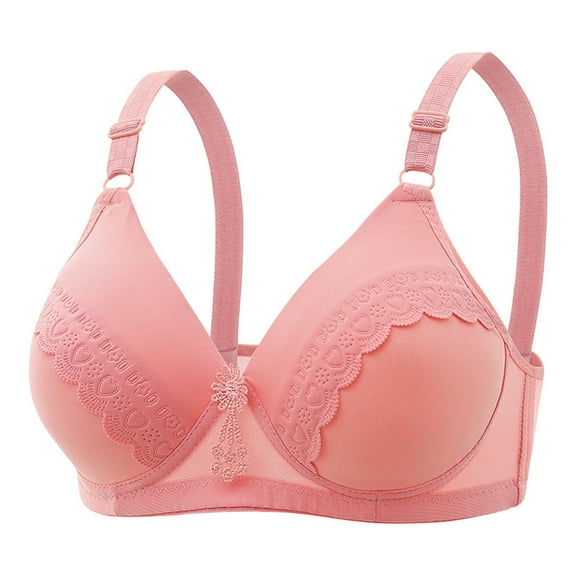 YWDJ Bras for Women Plus Size Push up Comfortable Bras Wireless Bras Adjustable Straps Full Coverage Wrap Sleep Bras Padded Comfy Bras Comfy Bras Pink XL