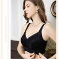 thumbnail image 1 of YWDJ Bras for Women Push up Back Closures Comfy Bras Wirefree Lounge Bras Wide Strap Full Coverage Wrap Comfortable Bras Padded Plus Size Comfort Bras Bras Black M, 1 of 3