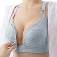 thumbnail image 1 of YWDJ Bras for Women Push up Front Closure Sleep Bras No Wire Comfy Bras Spaghetti Straps Full Coverage Wrap Lounge Bras Padded Lace Comfy Bras Solid Comfortable Bras Gray M, 1 of 5