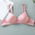 thumbnail image 1 of YWDJ Bras for Women Push up and Padded Back Closures Bras Size Small No Underwire Sleep Bras Adjustable Straps Half Cup Wrap Comfy Bras Padded Comfort Bras Solid Lounge Bras Pink M, 1 of 9