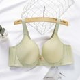 thumbnail image 1 of YWDJ Bras for Women Push up and Padded Back Closures Lounge Bras Underwire Comfortable Bras Wide Strap Full Coverage Wrap Bras Padded Plus Size Comfortable Bras Solid Sleep Bras Green M, 1 of 3